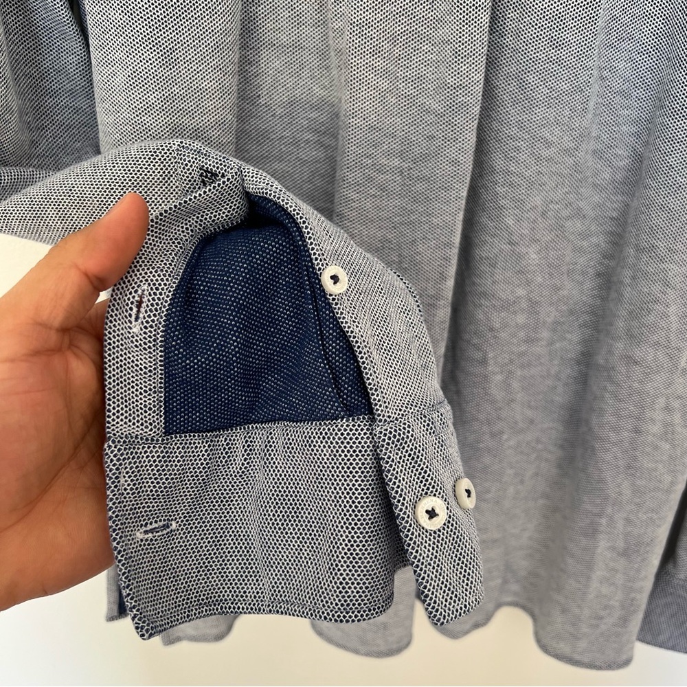 Carolina Herrera Men's Blue/White Button-Down Shirt - Picture 4 of 7